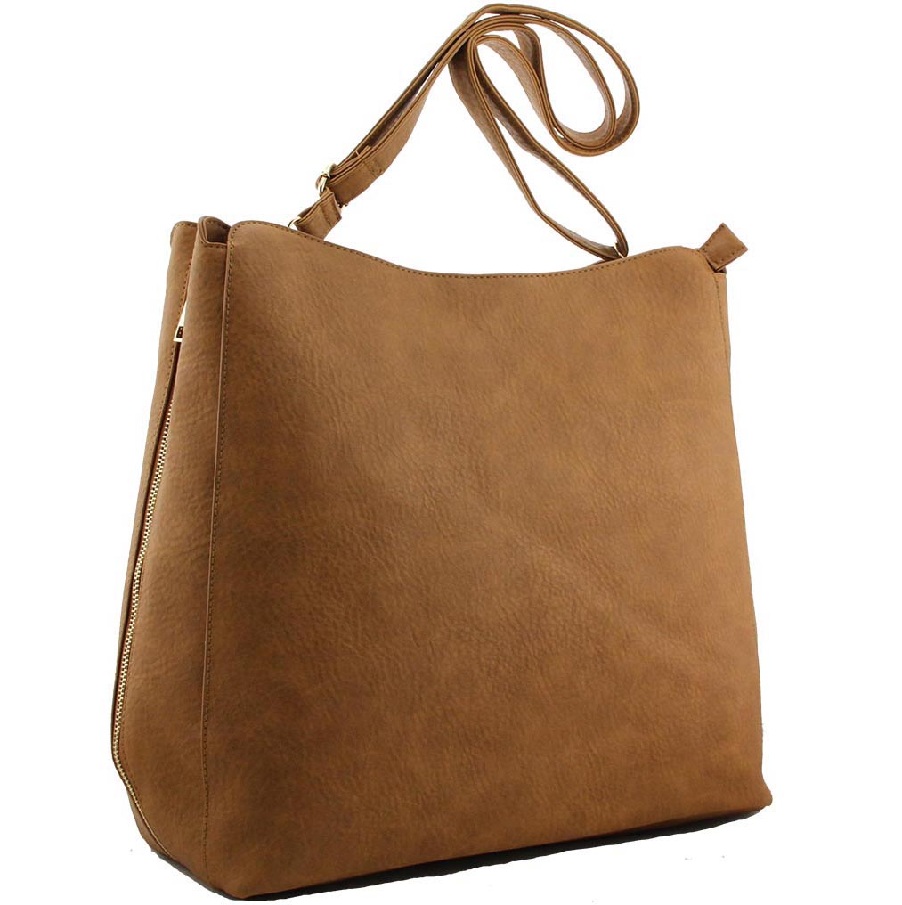356 tan Large Shoulder Faux Leather Handbag Urban Design Bagzone