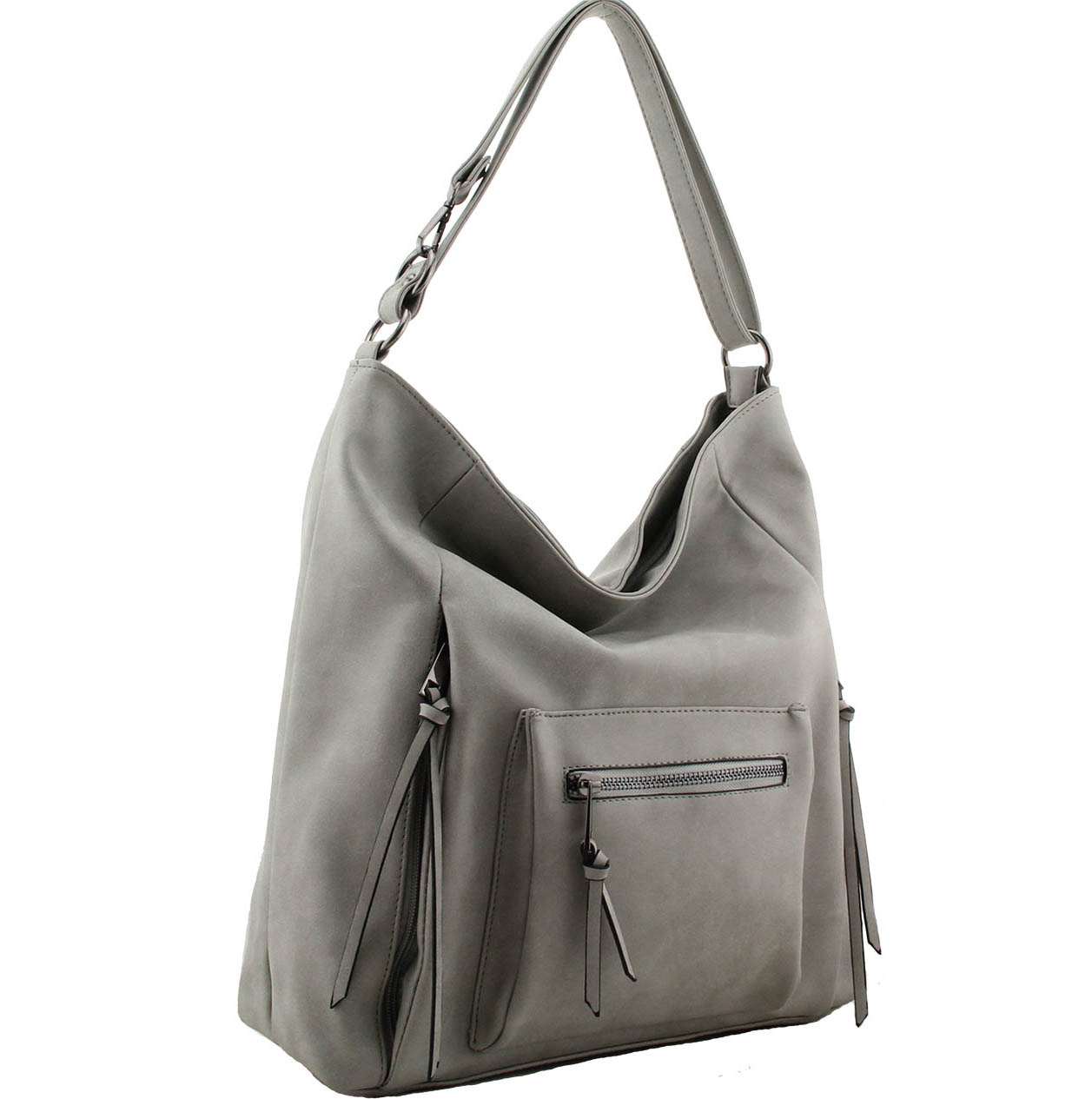 500 Large Fashion Designer Shoulder Handbag Grey ~ Bagzone - Supplier of Wholesale Fashion Handbags