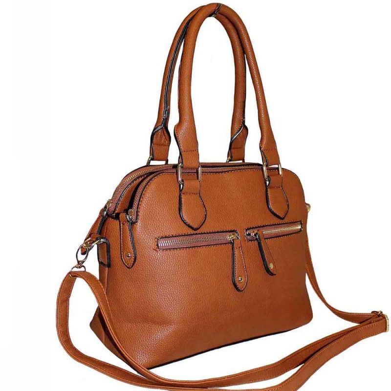 139 Tan 3 Section Fashion Bag Bagzone Supplier of Wholesale