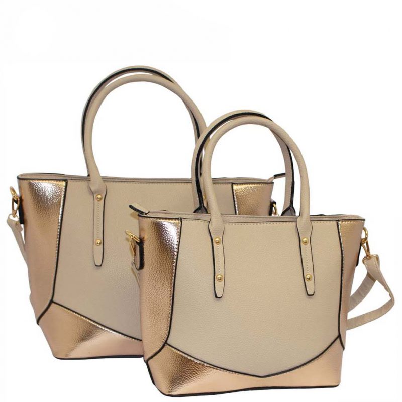 274 Set of 2 Tote Bags Gold bagzone.co.uk