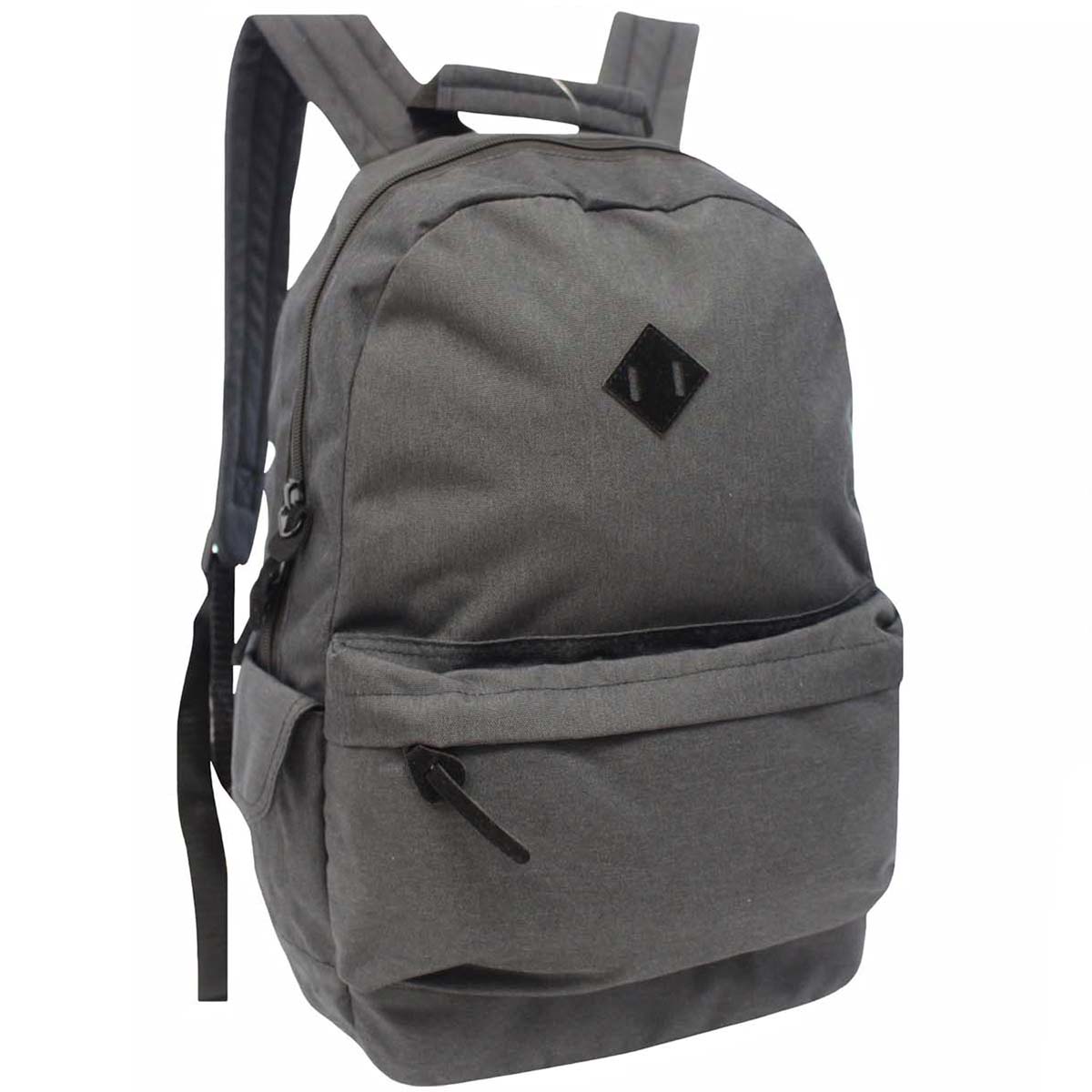 260 Black Polyester Backpack with front pocket bagzone.co.uk