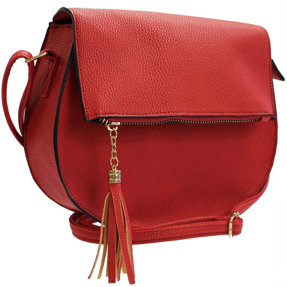 red flap over Handbag Adjustable Shoulder Strap bagzone.co.uk